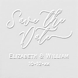 Chique Save the Date Huwelijk Typografie #1 Naam D