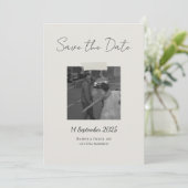 Chique Save The Date Kaart met persoonlijke touch (Staand voorkant)