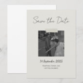 Chique Save The Date-kaart met persoonlijke touch Bedankkaart (Voorkant / Achterkant)