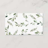 Chique Schattige bosdieren groen luier rafel Informatiekaartje (Achterkant)