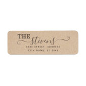 Chique schattige script minimalistische kartonnen  etiket (Voorkant)
