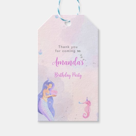 Chique Schattige zeemeermin Cadeaulabel (Voorkant)