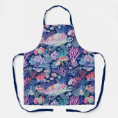 Chique schildpadkoralen schort (Voorkant)