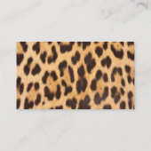 Chique schoonheid kapsalon SPA luipaard afspraak Visitekaartje (Achterkant)