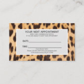 Chique schoonheid kapsalon SPA luipaard afspraak Visitekaartje (Voorkant)