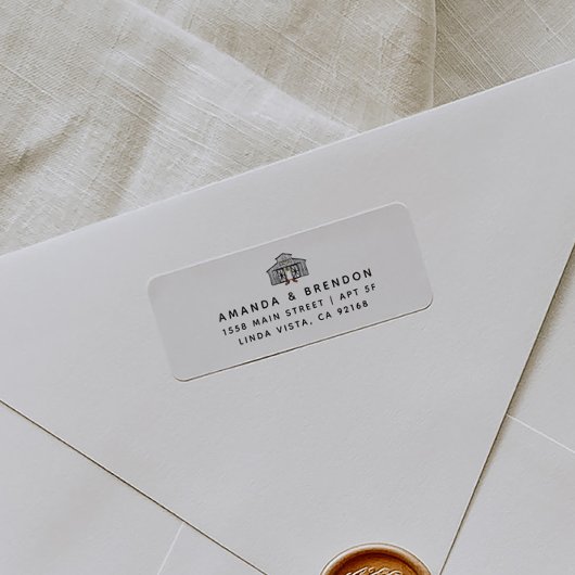Chique Schuur Bruiloft Retouradres Label