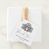 Chique schuur dank u bruiloft bedankjes labels (In situ)