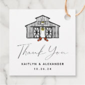 Chique schuur dank u bruiloft bedankjes labels (Achterkant)