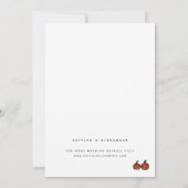 Chique schuur met pompoenen bruiloft receptie kaart (Achterkant)