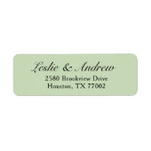 Chique Script Aangepaste naam Bruiloft Retouradres Etiket (Voorkant)