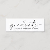 Chique Script Afstuderen naam Mini Visitekaartje (Voorkant)