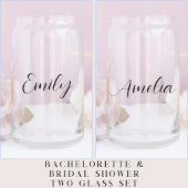 Chique Script Bachelorette bruiloft Blikvorm Glas