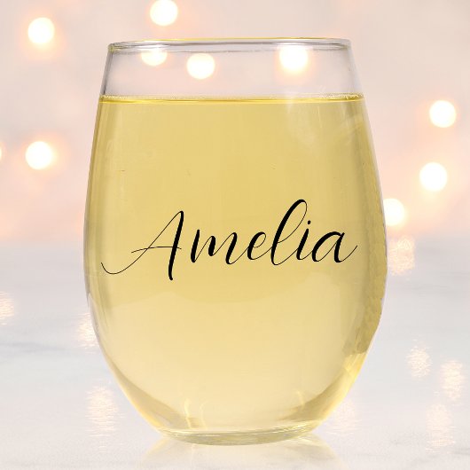 Chique Script Bachelorette Party Wijnglas Zonder Voet