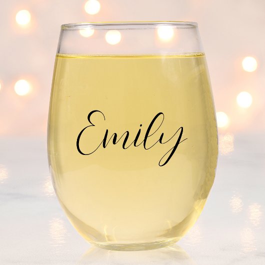 Chique Script Bachelorette Party Wijnglas Zonder Voet