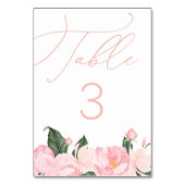 Chique Script Blush Roze Bloemen Baby shower Kaart (Achterkant)