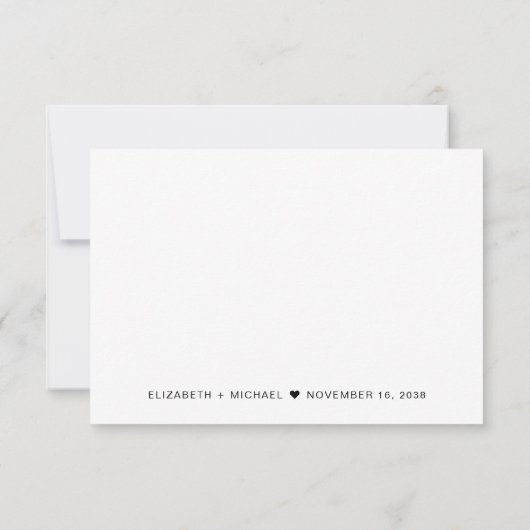 Chique Script bruiloft RSVP Kaartje (Achterkant)