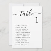 Chique Script Bruiloft Tafel Zittingkaart Kaart (Achterkant)