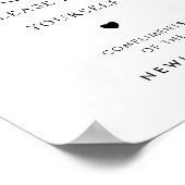 Chique Script Dames Badkamer Mand Bruiloft teken Poster (Hoek)