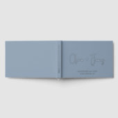 Chique Script Dusty Blue Wedding Gastenboek (Volledig)