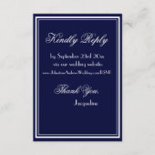 Chique script eenvoudige bruiloft website RSVP mar Informatiekaartje (Voorkant)