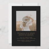 Chique script eindexamen aankondigingskaart kaart (Achterkant)