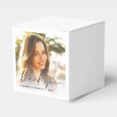 Chique script foto afstudeerfeest dank u bedankdoosjes (Voorkant Zijde)