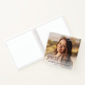 Chique Script Foto Afstudeerfeest Gastenboek Notitieboek (Binnen)