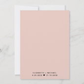Chique Script Foto Blush Roze Bruiloft Receptie Kaart (Achterkant)