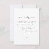 Chique Script Foto Bruiloft Dank u Kaart (Achterkant)