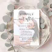 Chique Script Foto Overlay QR Code Bruiloft Kaart