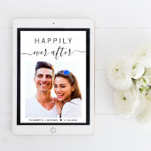 Chique Script Foto QR Code Alles In Een Bruiloft Kaart