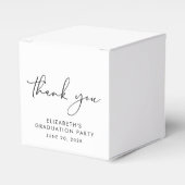 Chique Script Graduation Party Dank je Bedankdoosjes (Voorkant Zijde)