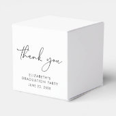 Chique Script Graduation Party Dank je Bedankdoosjes (Achterkant)