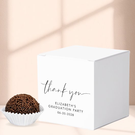 Chique Script Graduation Party Dank je Bedankdoosjes
