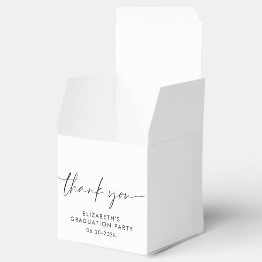 Chique Script Graduation Party Dank je Bedankdoosjes (Geopend)