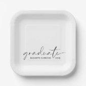 Chique Script Graduation Party Papieren Bordje (Voorkant)