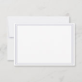 Chique Script Groen gebladerte bruiloft RSVP Kaartje (Achterkant)