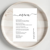 Chique Script Huwelijksreceptie Menu