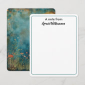 Chique script kalligrafie fee tuin een notitie van notitiekaartje (Voorkant / Achterkant)