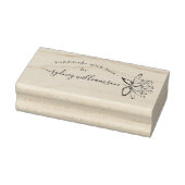 Chique Script Lotus Bloem Custom Handgemaakt Met L Rubberstempel (Stempel)