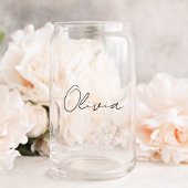 Chique Script Monogram Bachelorette Party Blikvorm Glas