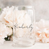 Chique Script Monogram Bachelorette Party Blikvorm Glas