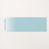 Chique Script Monogram Blauwe Glow Ombre Yoga Mat (Achterkant (horizontaal))