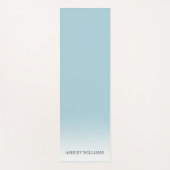 Chique Script Monogram Blauwe Glow Ombre Yoga Mat (Voorkant)