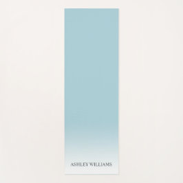 Chique Script Monogram Blauwe Glow Ombre Yoga Mat