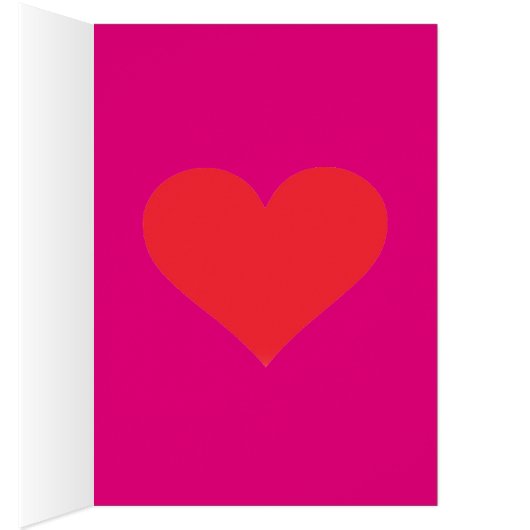 Chique Script Namen Hot Pink Valentijnsdag Kaart (Binnen (Rechts))