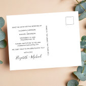 Chique Script Photo Sla de datum op Aankondigingskaart