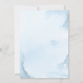 Chique Script Slate Blue Mountains Bos Bruiloft Kaart (Achterkant)