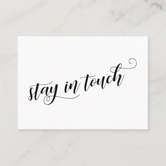 Chique Script Typografie We hebben Handout Kaart v Visitekaartje (Achterkant)