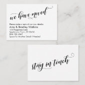 Chique Script Typografie We hebben Handout Kaart v Visitekaartje (Voorkant / Achterkant)